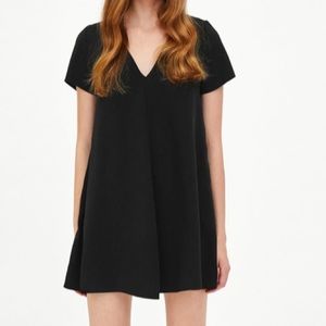 Zara xl black swing dress v neck
